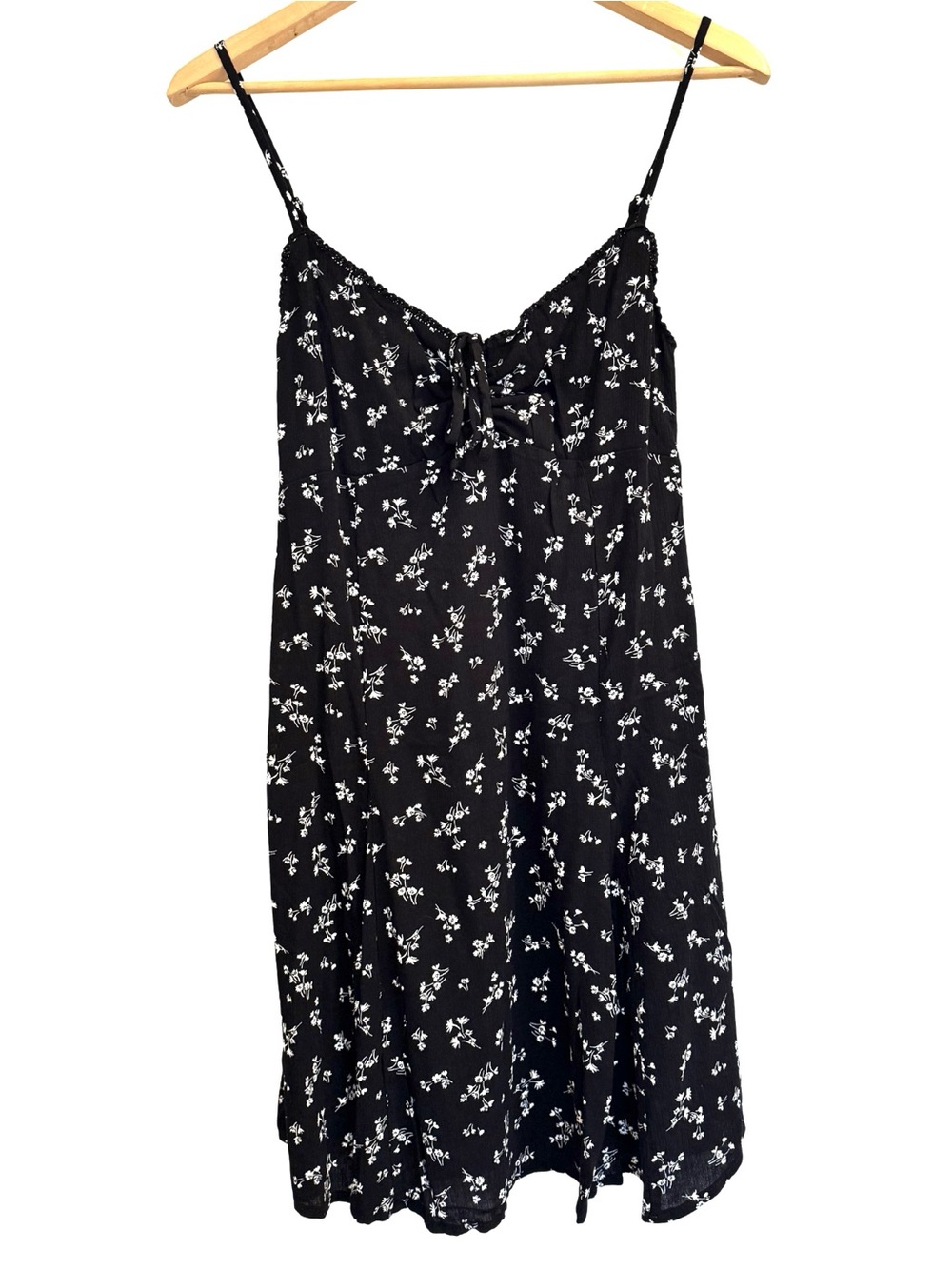 Ambiance Black & White Floral Mini Dress Size Medium